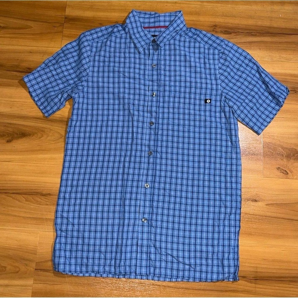 Mens Marmot Plaid Button Up Pocket Casual Shortsleeve Shirt